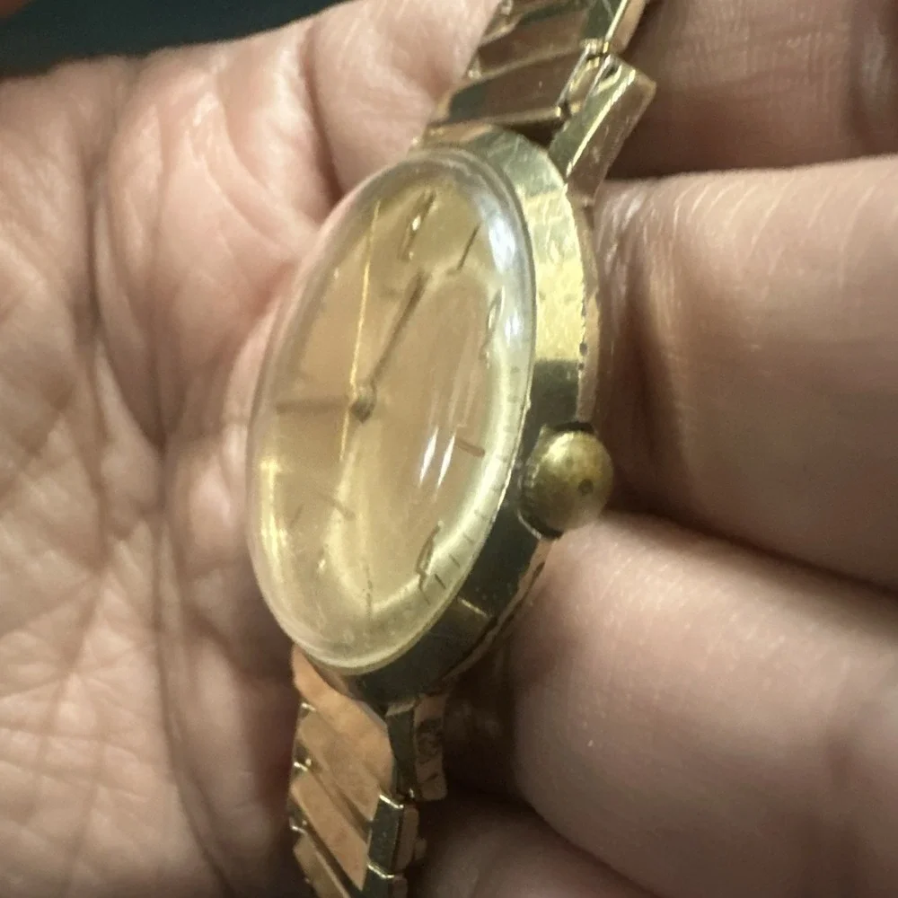 Works VTG 1965 Timex Marlin Waterproof Gold Men's watch Manual Wind 34mm 7.5